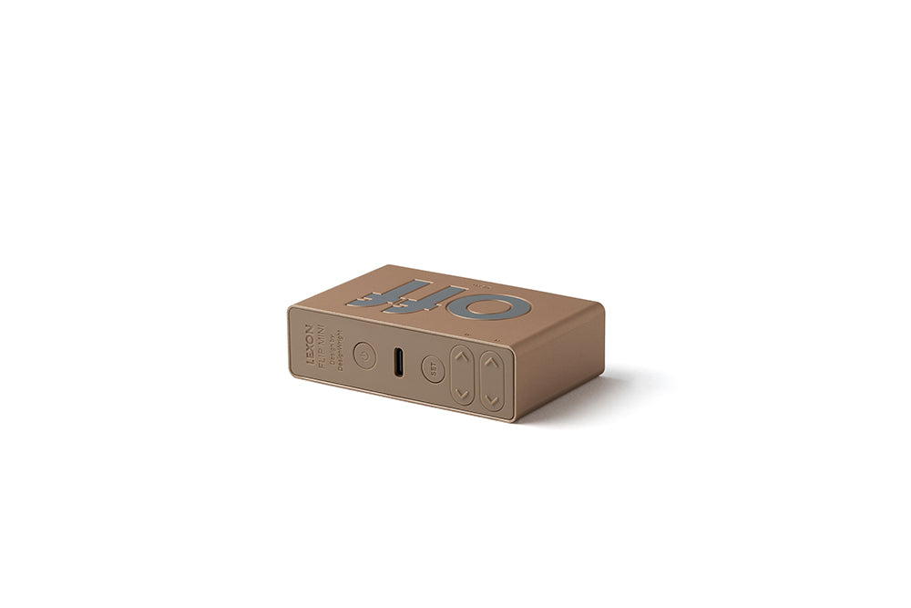 Lexon: Flip Travel Mini Alarm Clock - Soft Gold