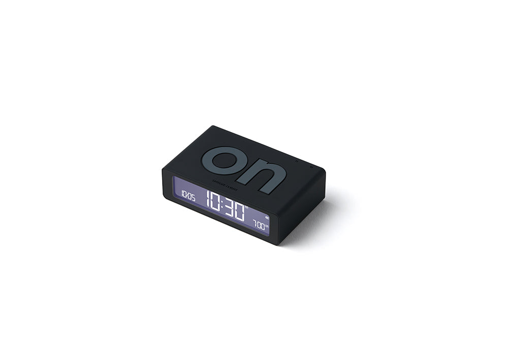 Lexon: Flip Travel Mini Alarm Clock - Black
