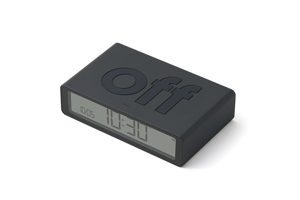 Lexon: Flip Classic Alarm Clock - Dark Grey