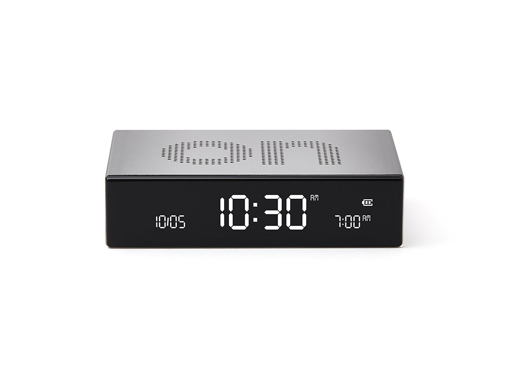 Lexon: Flip Premium Alarm Clock - Aluminum
