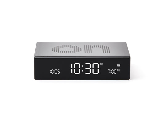 Lexon: Flip Premium Alarm Clock - Aluminum