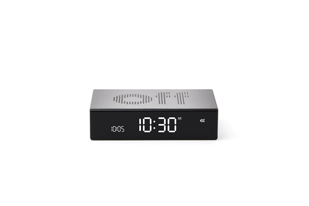 Lexon: Flip Premium Alarm Clock - Aluminum