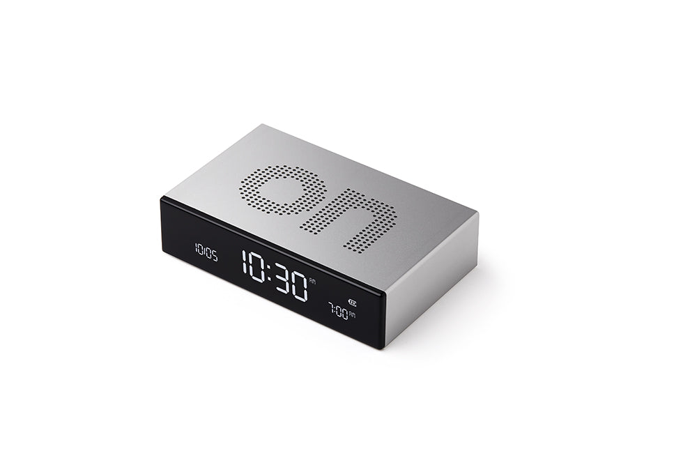 Lexon: Flip Premium Alarm Clock - Aluminum