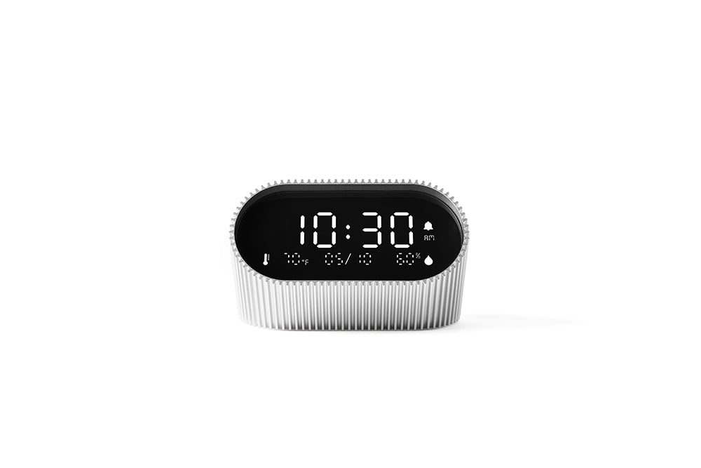 Lexon: Ray Clock - Raw Aluminum