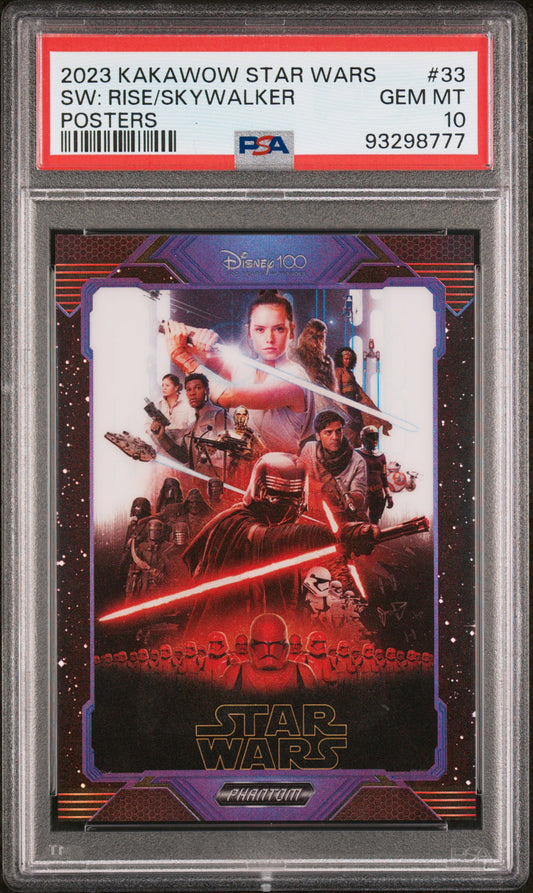 2023 Kakawow Phantom Disney 100 Star Wars Posters 33 Star Wars: The Rise Of Skywalker - PSA 10 - Numbered to /125