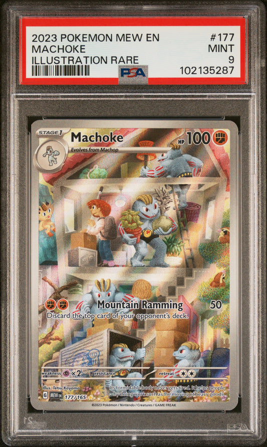 2023 Pokemon MEW-EN - #177 Machoke - Illustration Rare 151 - PSA Graded Card