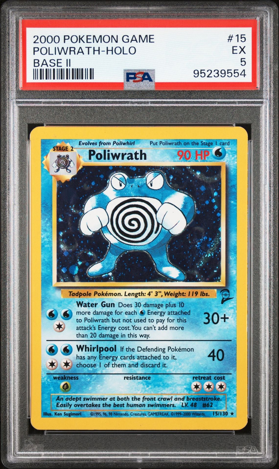 2000 Pokemon Game Base Ii 15 Poliwrath-Holo