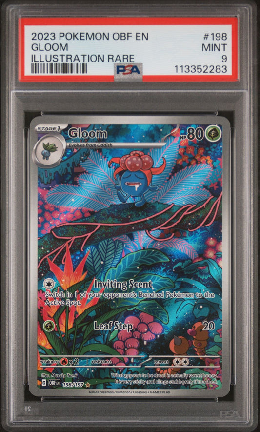 2023 Pokemon OBF En — Obsidian Flames — 198 Gloom Illustration Rare — PSA Graded Card