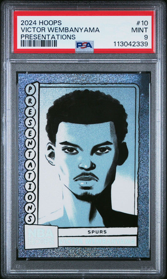 2024-25 Panini NBA Hoops - Presentations - Victor Wembanyama - #10 SSP - PSA Graded Card